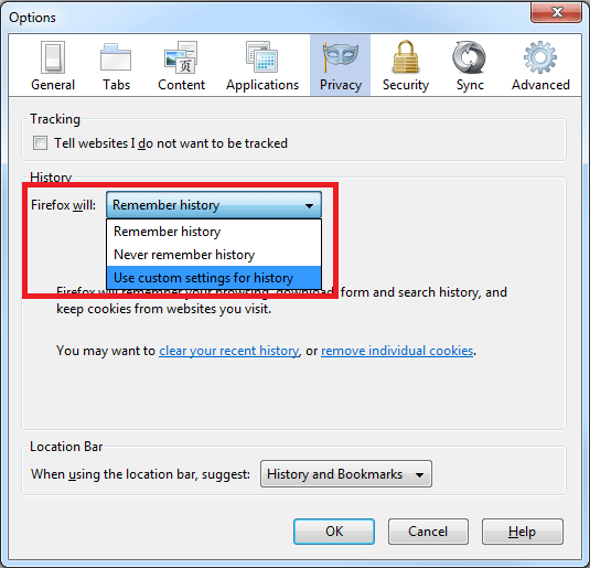 Enabling Cookies - Mozilla Firefox